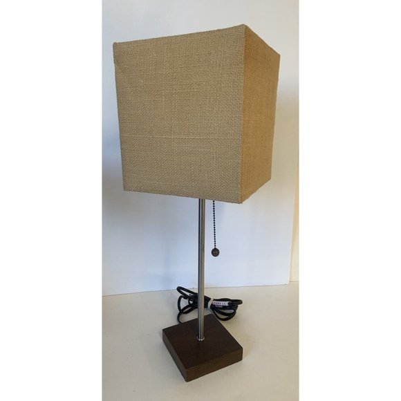 RARE MCM Square Shade Cube Table LAMP MID CENTURY MODERN LIGHT DECOR 60S - Picture 1 of 15